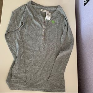 Abercrombie Grey Long Sleeve Shirt Girls Medium